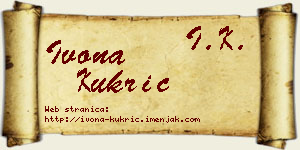 Ivona Kukrić vizit kartica
